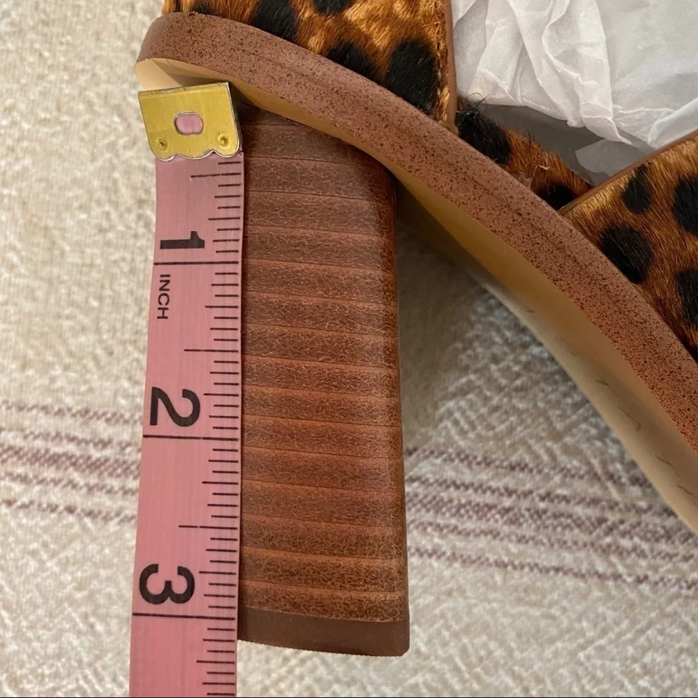 NEW 1. State Leopard Print Suede Ankle Strap